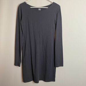 Fig Voyage Long Sleeve Comfort Shirt Dress Size M